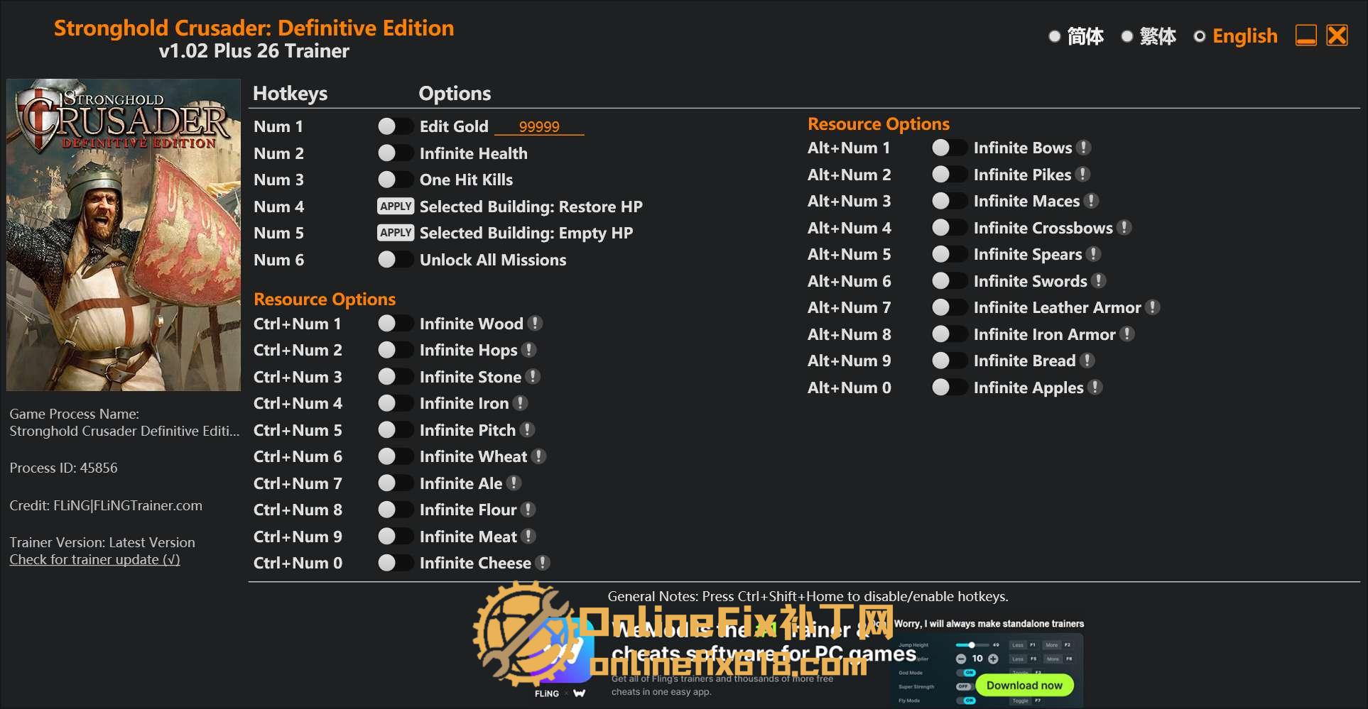 要塞十字军东征:决定版|26项修改器|2025.07.27 要塞十字军东征:决定版|26项修改器|2025.07.27