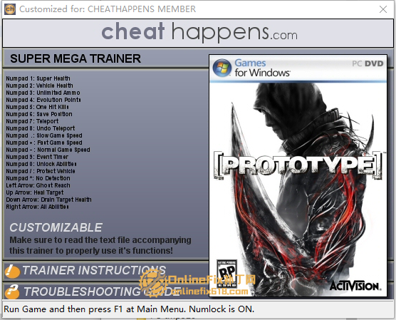 虐杀原形1|19项修改器|2025.10.25 虐杀原形1|19项修改器|2025.10.25